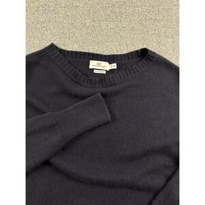 Vineyard Vines Wool Cashmere Blend Pullover Sweater  Medium‎ Black Long Sleeve